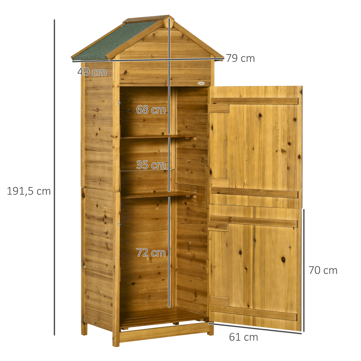 Gartenschrank aus Tannenholz mit Stauraum