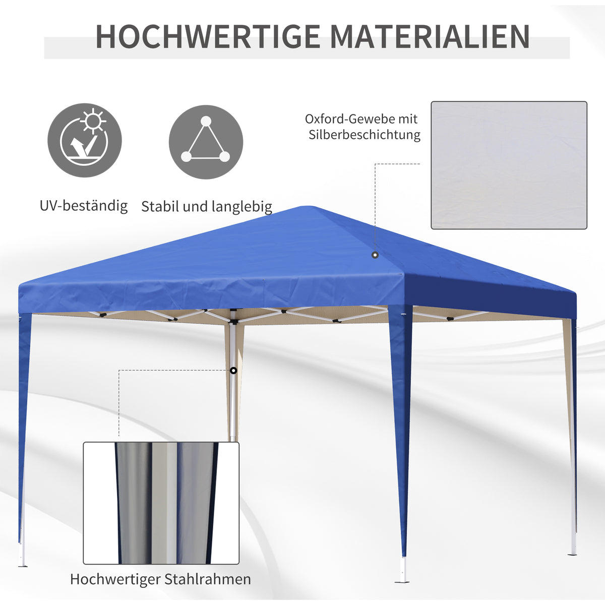 Pop-up-Faltpavillon mit Stahlrahmen
