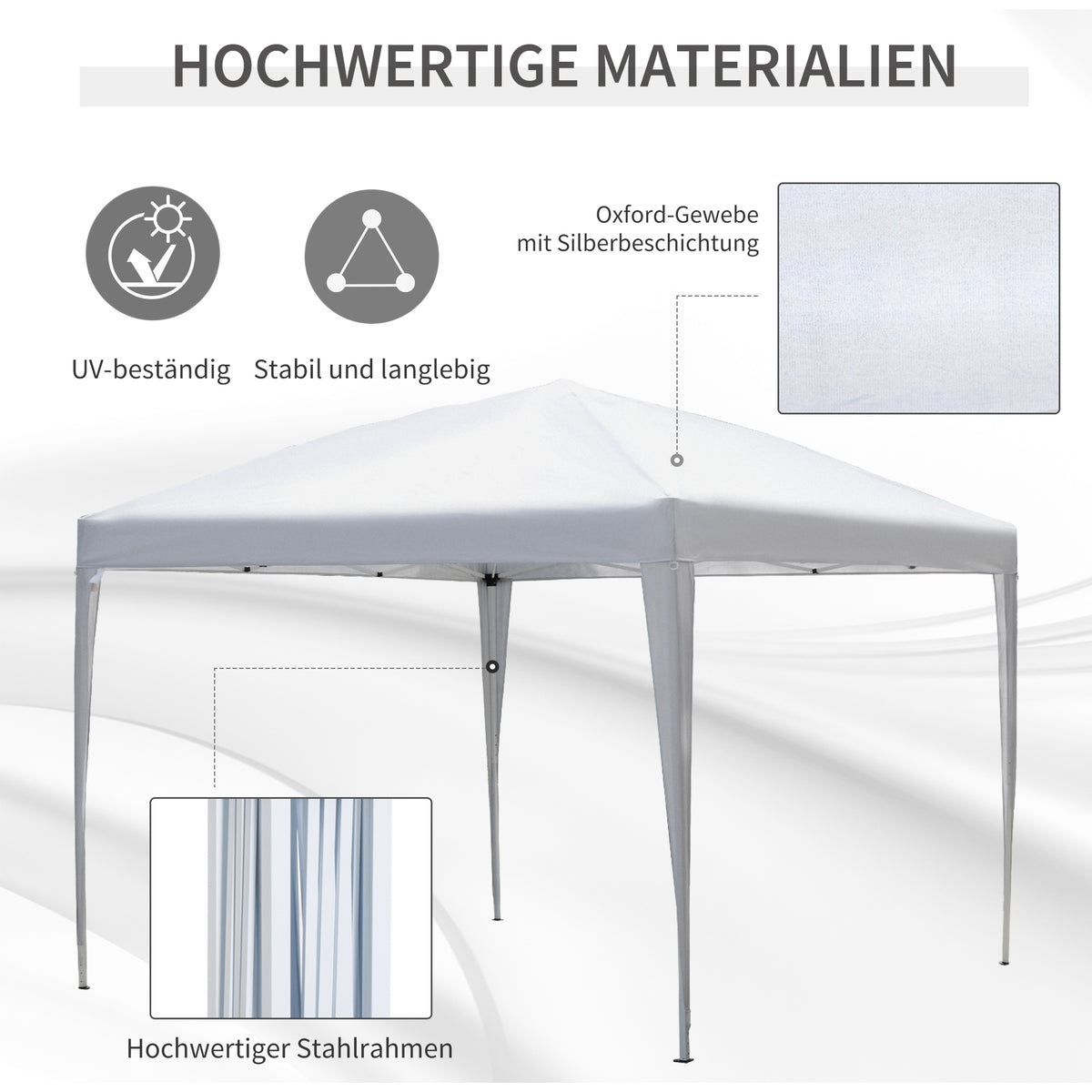 Pop-up-Faltpavillon mit Stahlrahmen