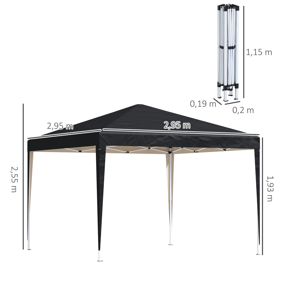 Pop-up-Faltpavillon mit Stahlrahmen