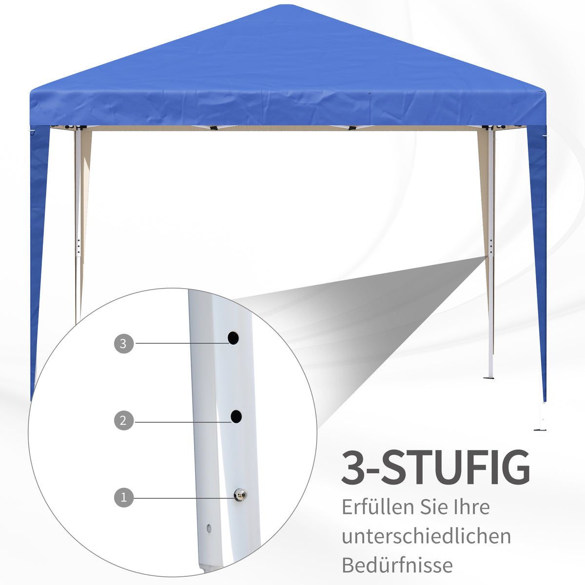 Pop-up-Faltpavillon mit Stahlrahmen