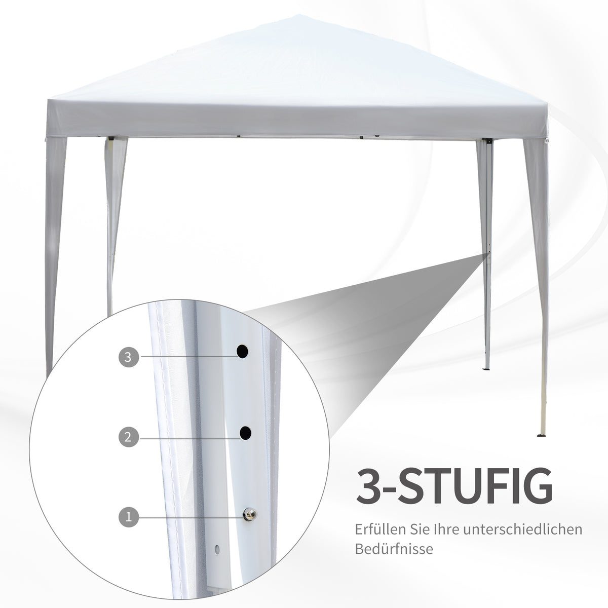 Pop-up-Faltpavillon mit Stahlrahmen