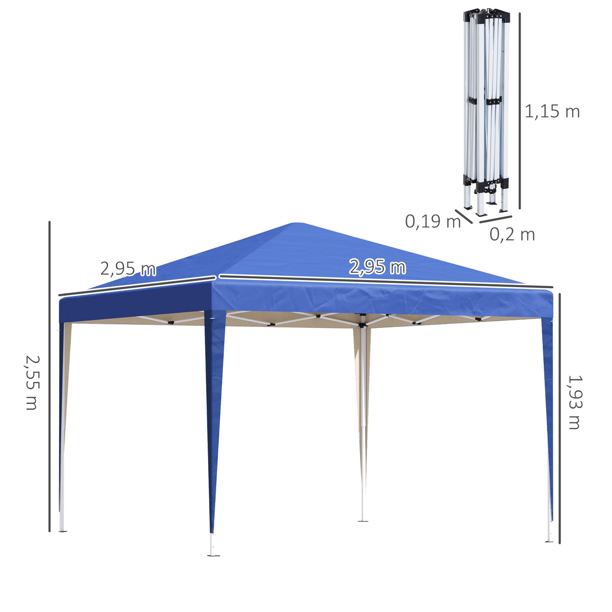 Pop-up-Faltpavillon mit Stahlrahmen