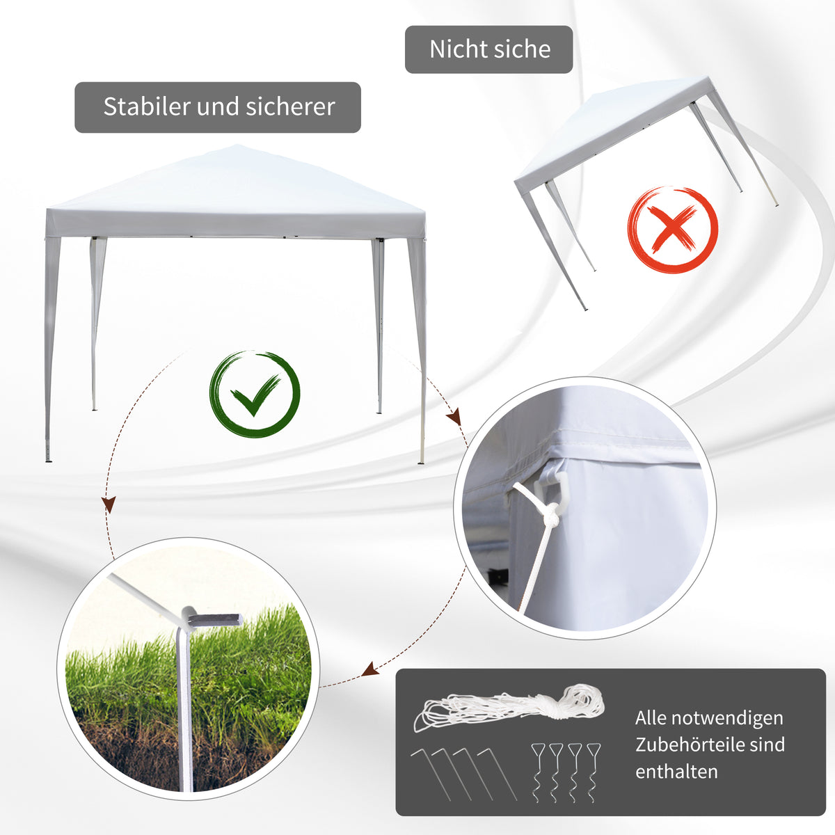 Pop-up-Faltpavillon mit Stahlrahmen