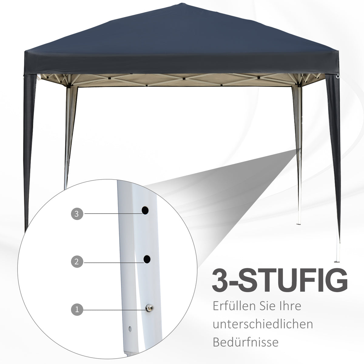 Pop-up-Faltpavillon mit Stahlrahmen