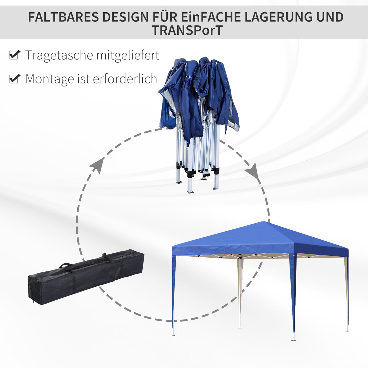 Pop-up-Faltpavillon mit Stahlrahmen