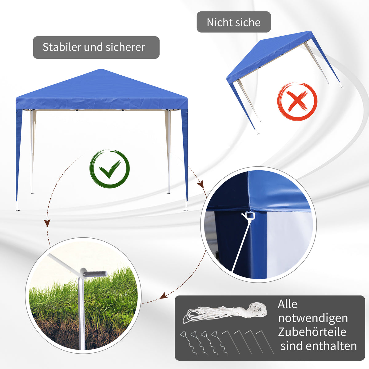Pop-up-Faltpavillon mit Stahlrahmen