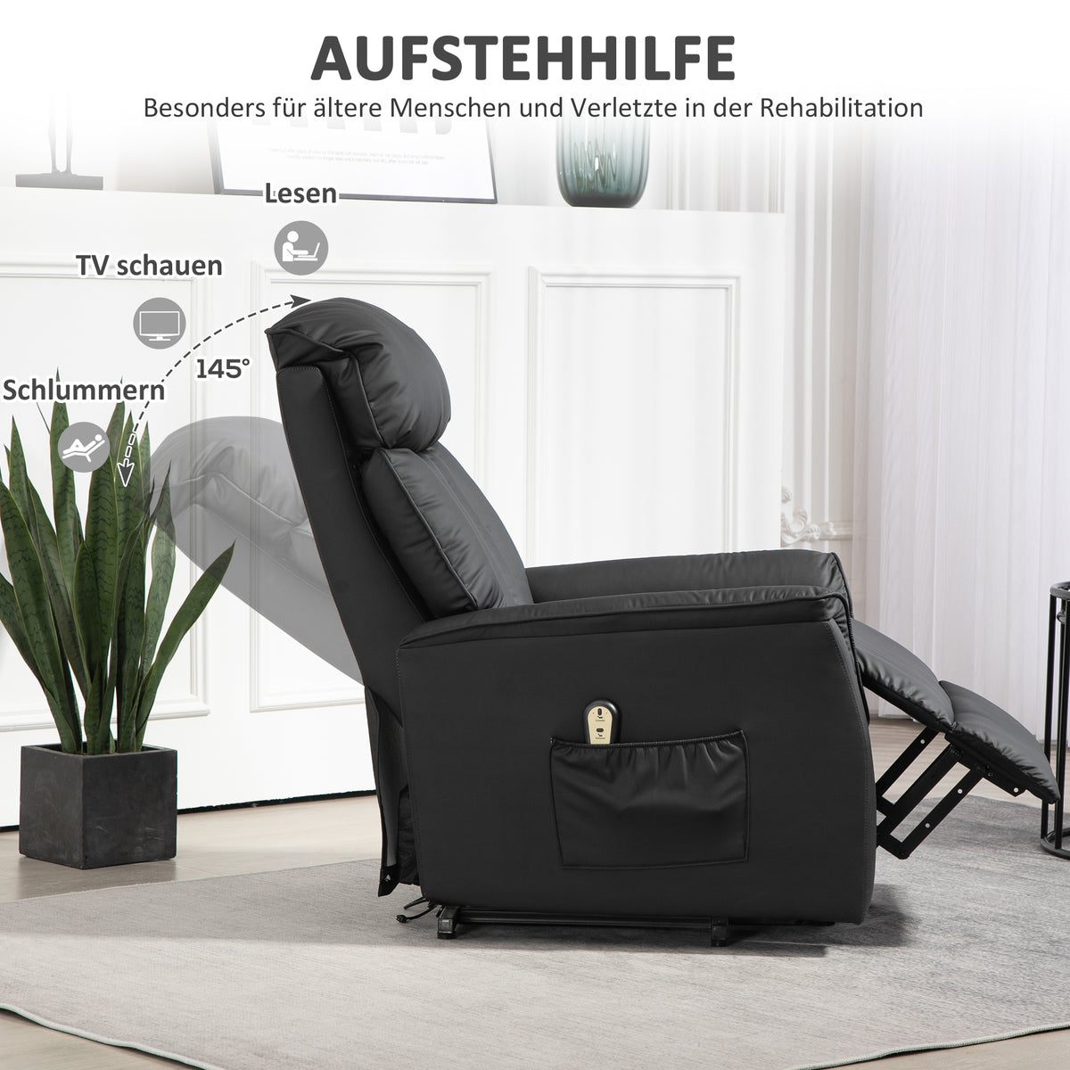 Elektrischer Aufstehsessel mit Liegefunktion