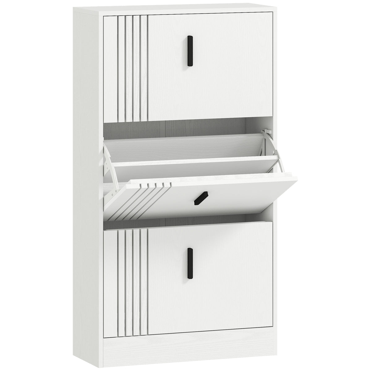 Schuhschrank mit 3 Klappen und verstellbaren Böden