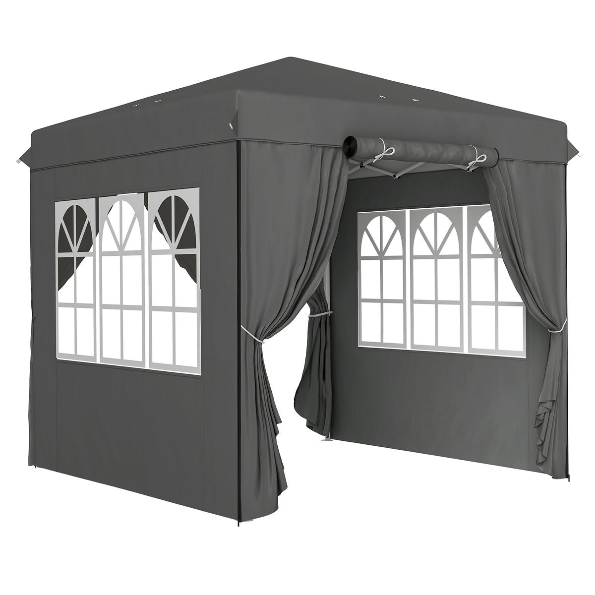 Pop-up-Pavillon mit Seitenwänden und Rolltasche