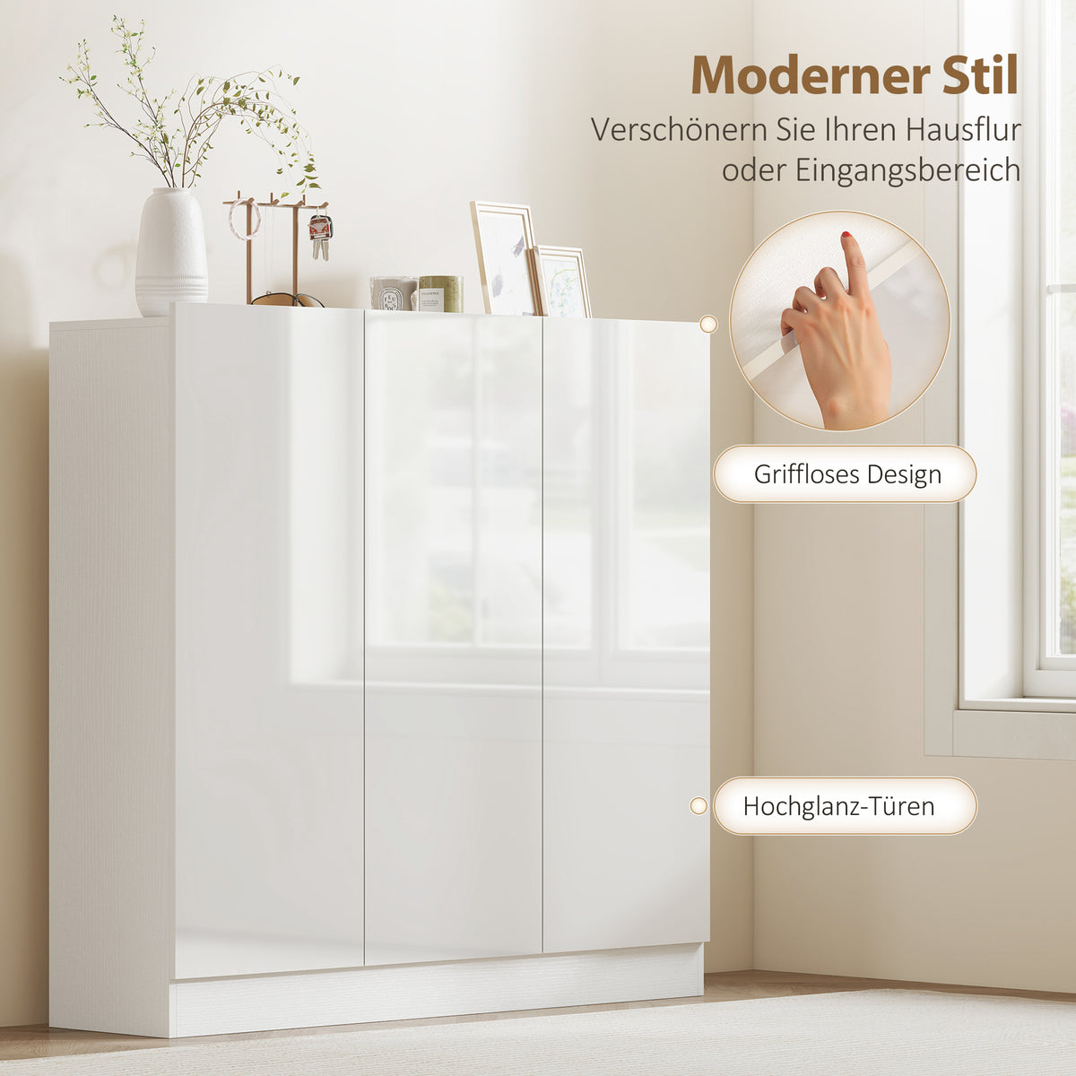Schuhschrank mit 5 Ebenen und verstellbaren Böden