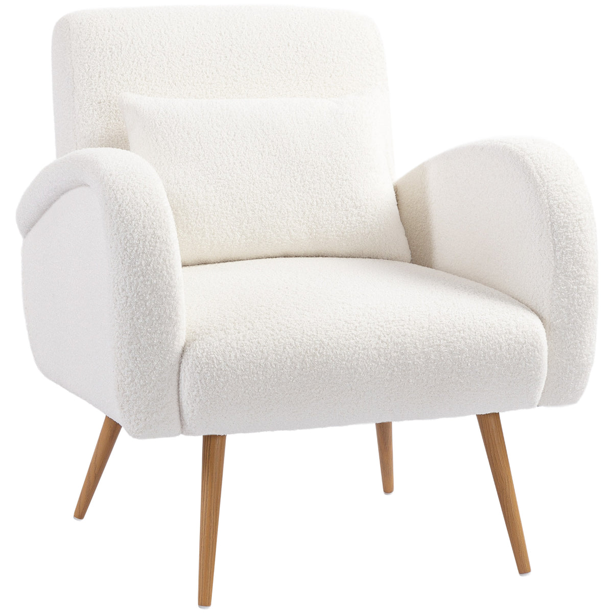 Polstersessel mit Teddyfleece und Lendenkissen