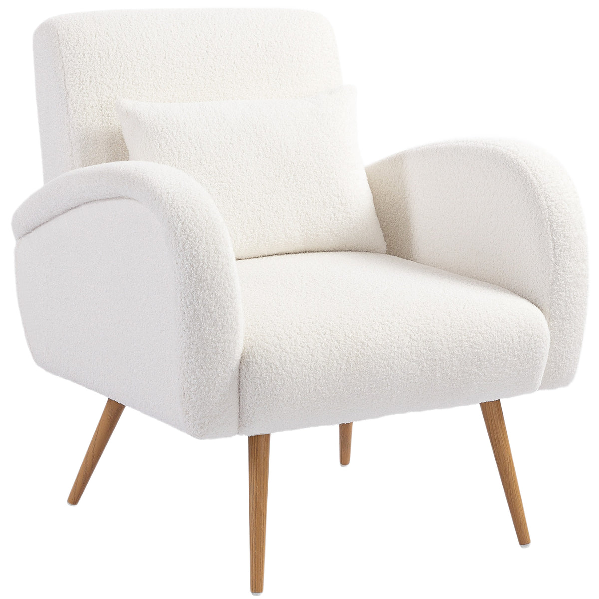 Polstersessel mit Teddyfleece und Lendenkissen