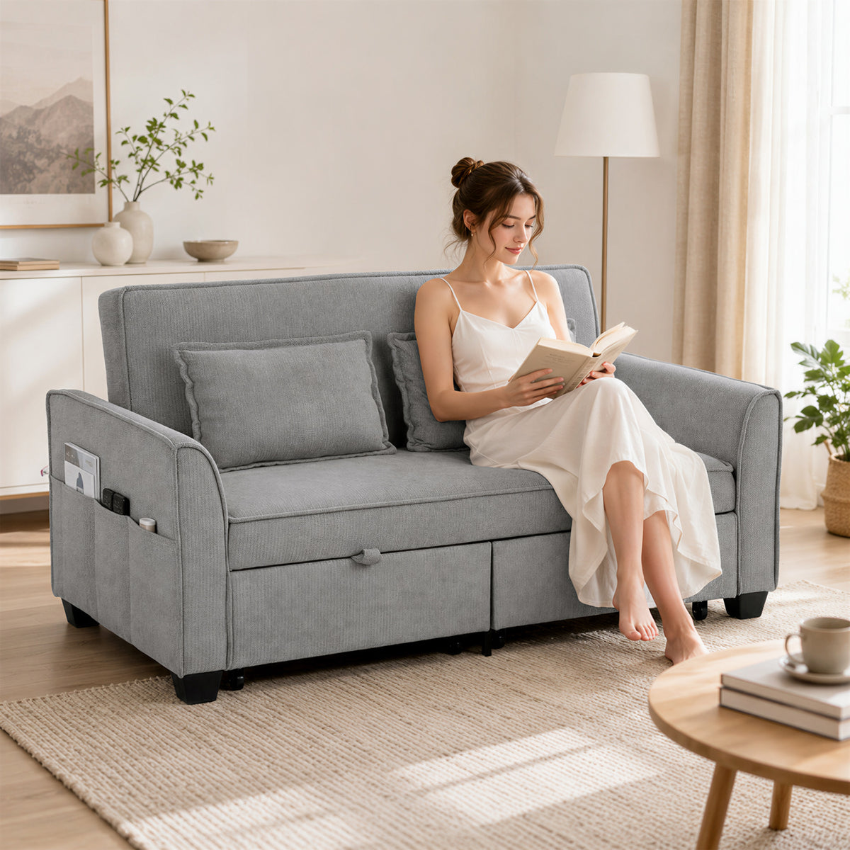 4-in-1-Schlafsofa mit verstellbarer Rückenlehne