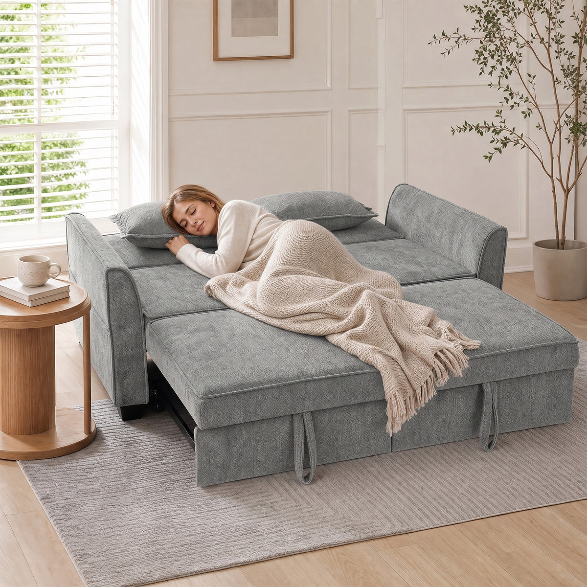 4-in-1-Schlafsofa mit verstellbarer Rückenlehne
