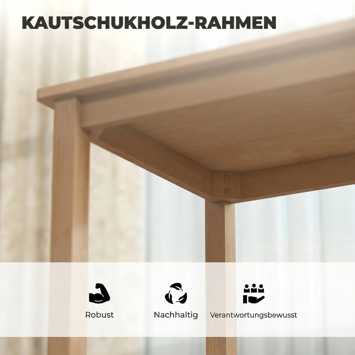 3-teiliges Essgruppen-Set mit zwei Stühlen