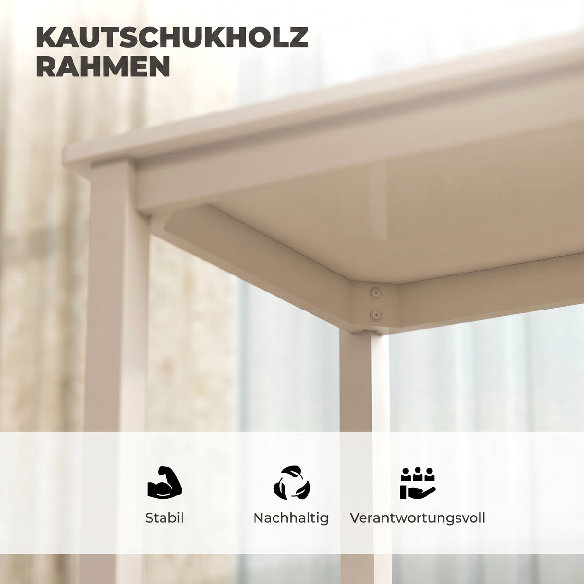 3-teiliges Essgruppen-Set mit zwei Stühlen