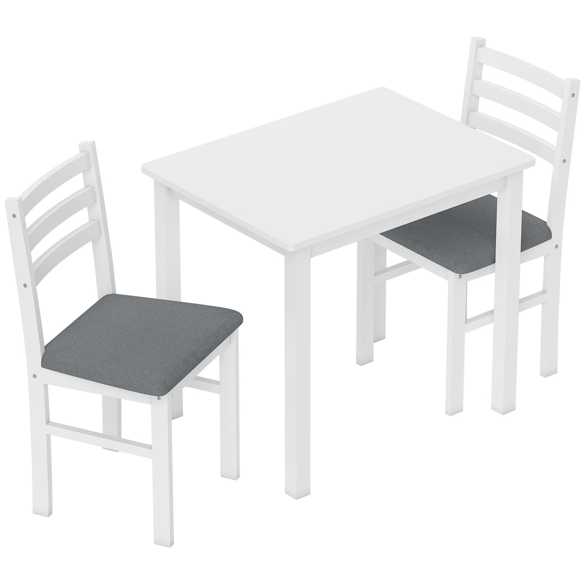 3-teiliges Essgruppen-Set mit zwei Stühlen