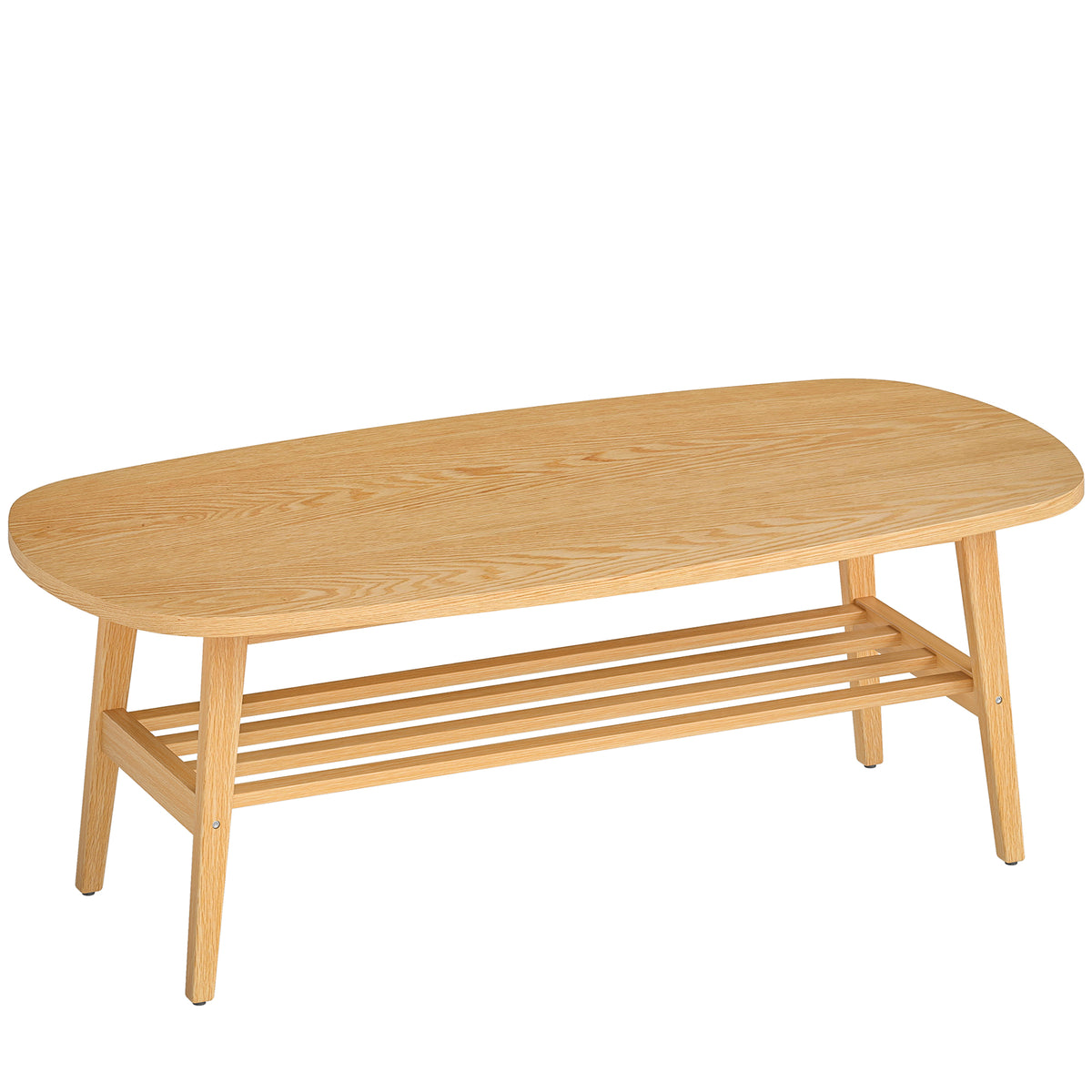 Ovaler Couchtisch mit Ablage, 120 cm