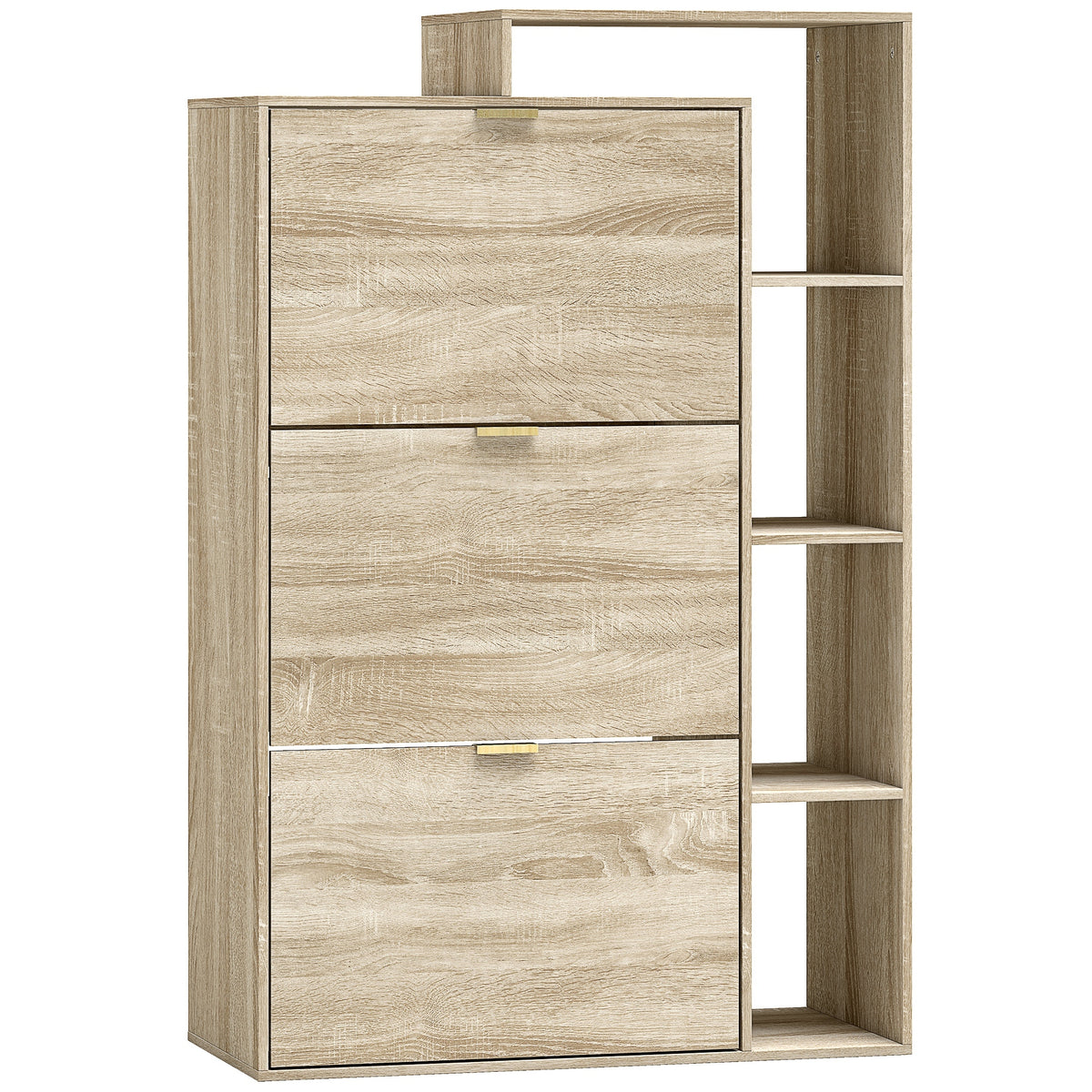Schuhschrank mit 3 Klappfächern und Ablage