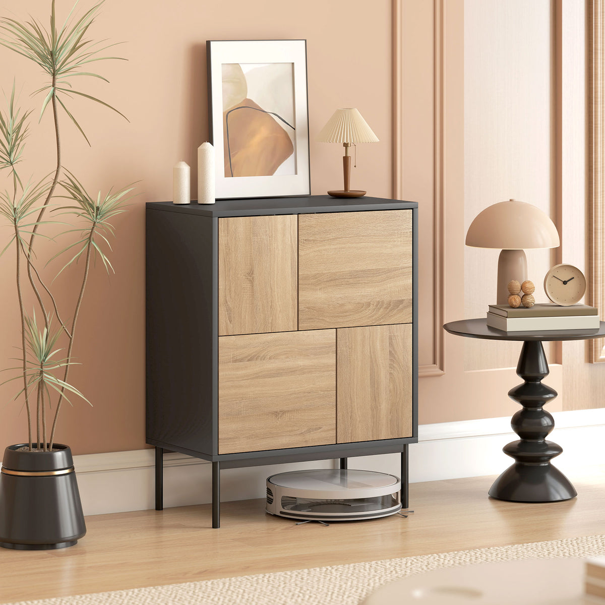 Sideboard mit Push-to-open-Türen, 60 cm