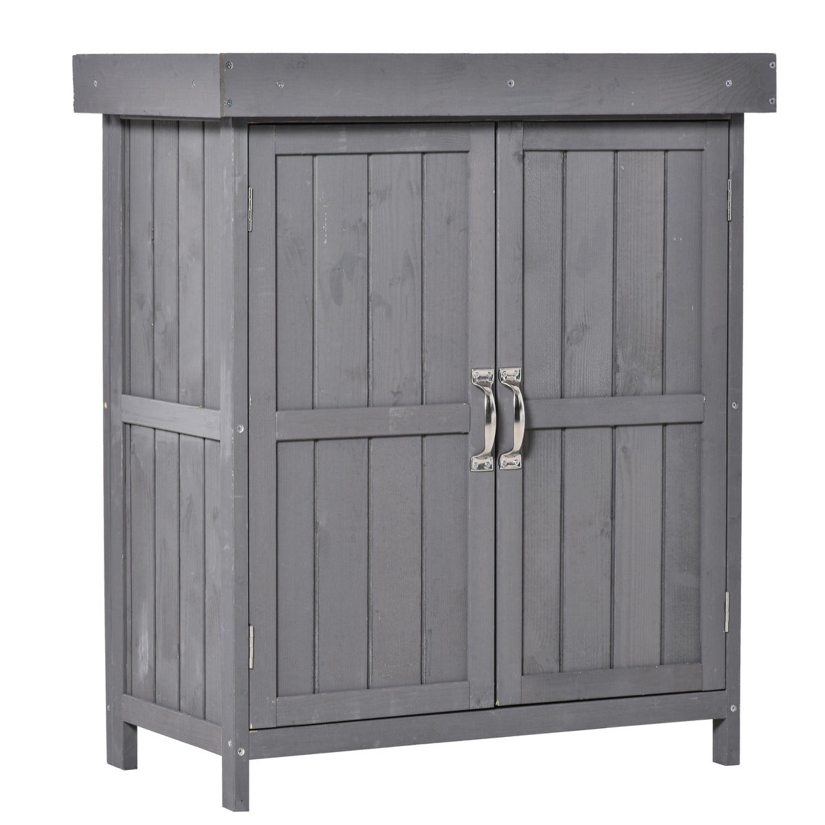 Gartenschrank aus Tannenholz mit Doppeltür