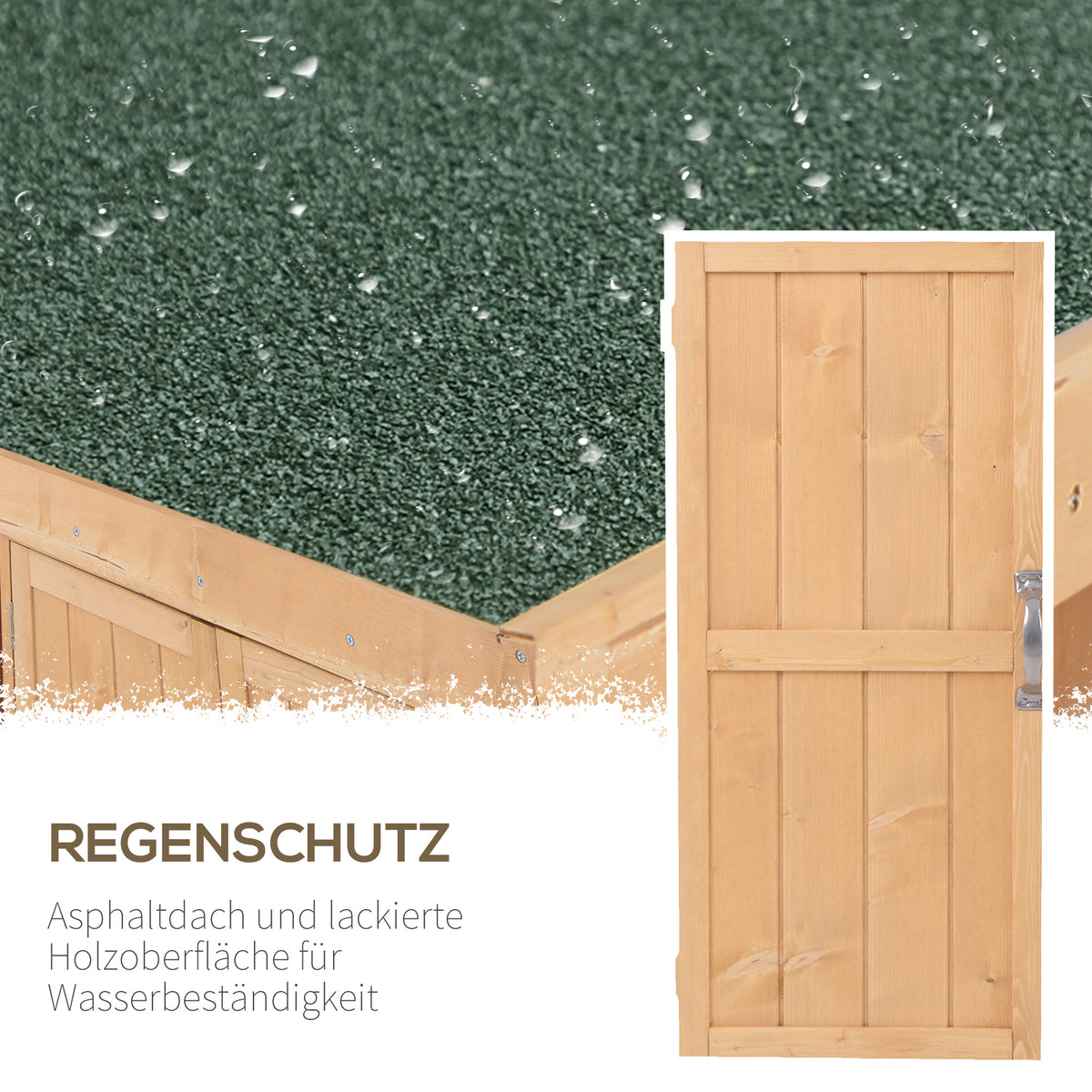 Gartenschrank aus Tannenholz mit Doppeltür