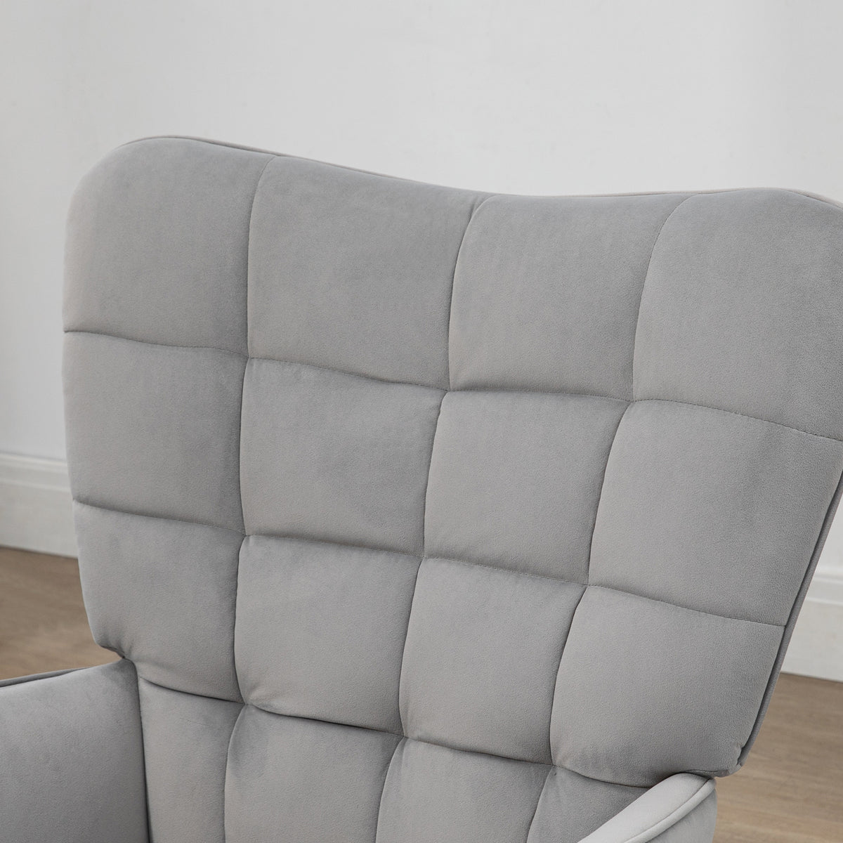 Relaxsessel mit Hocker und Samtbezug