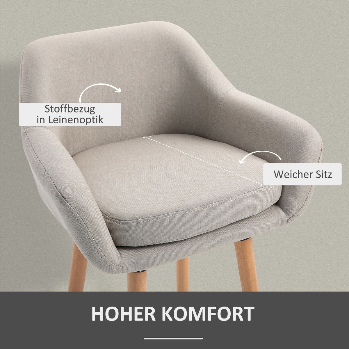 2er-Set Barhocker mit Armlehnen und Fußstütze