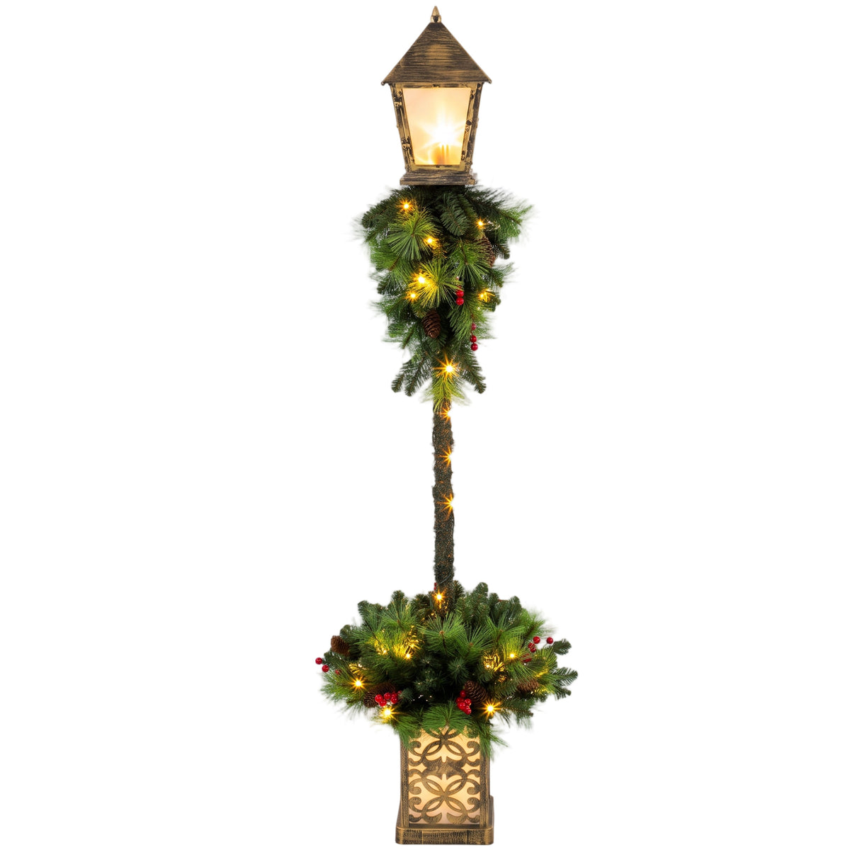 Weihnachts-Laternenpfahl 150 cm mit 50 LEDs