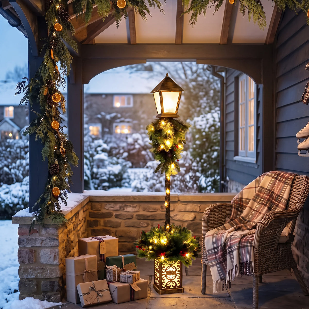 Weihnachts-Laternenpfahl 150 cm mit 50 LEDs