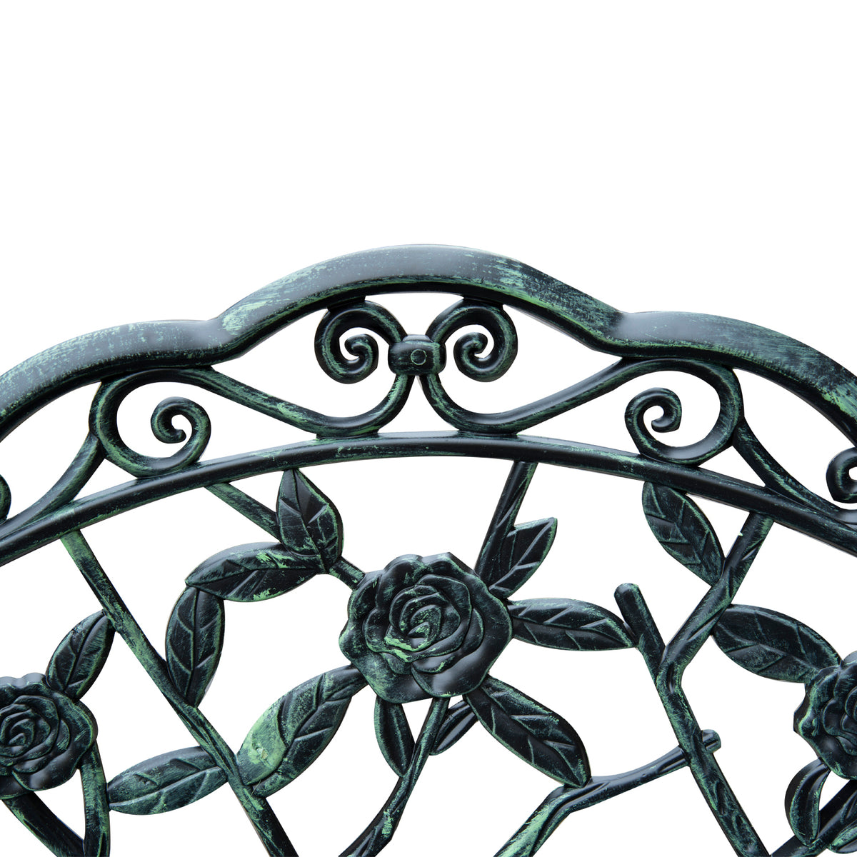 Gartenbank für 2 Personen mit Blumenmuster