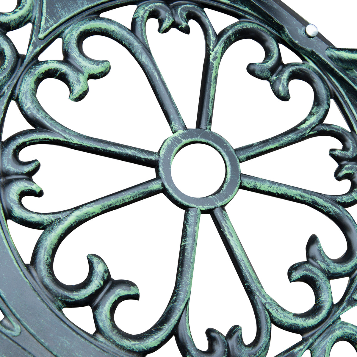 Gartenbank für 2 Personen mit Blumenmuster