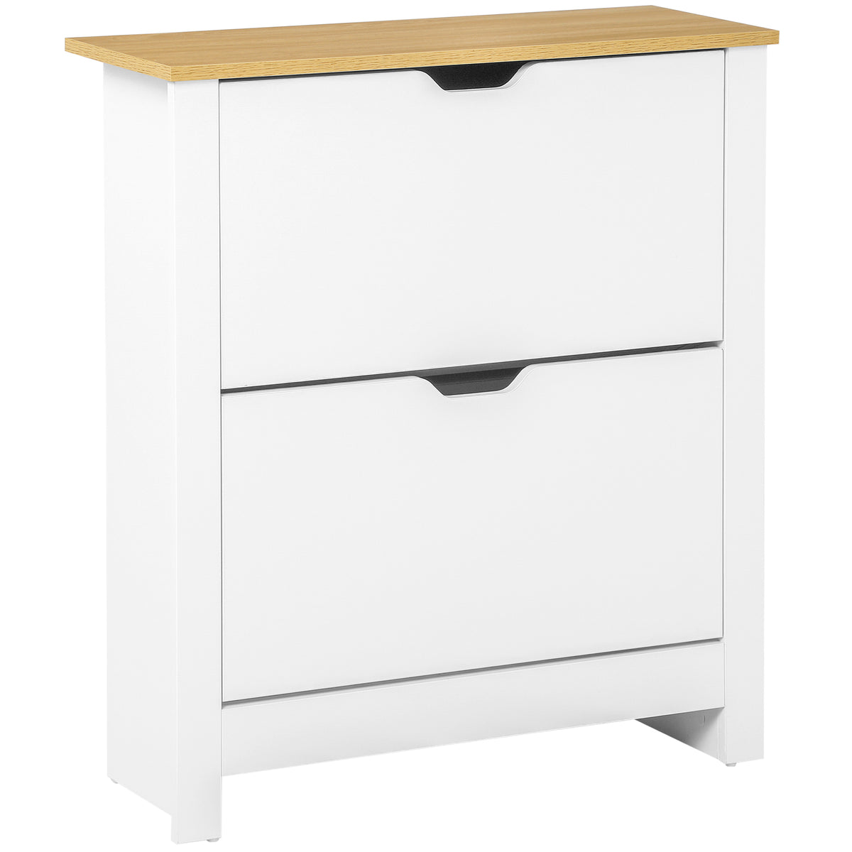 Schuhschrank mit Klappfächern und Ablage