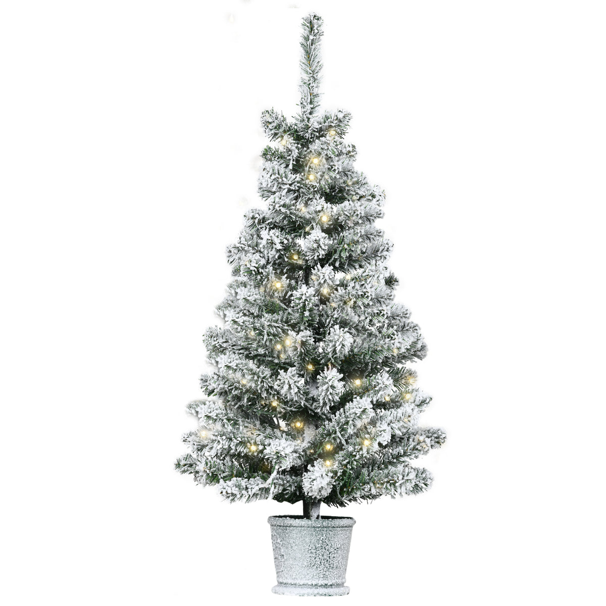 Künstlicher Mini-Weihnachtsbaum mit Schneeeffekt