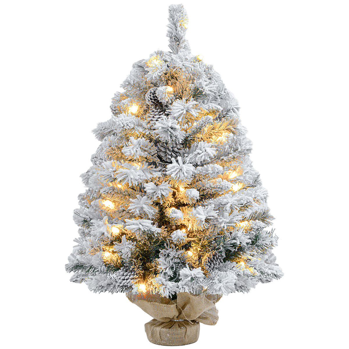 Künstlicher Weihnachtsbaum mit Schnee