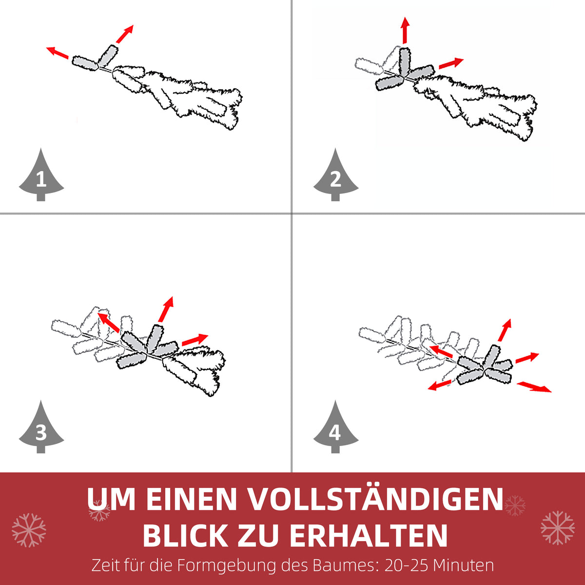 Künstlicher Mini-Weihnachtsbaum mit Schneeeffekt