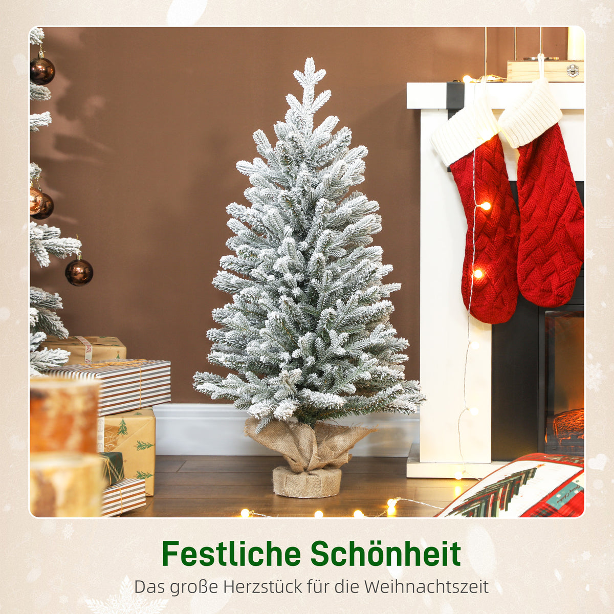 Künstlicher Weihnachtsbaum mit Schnee