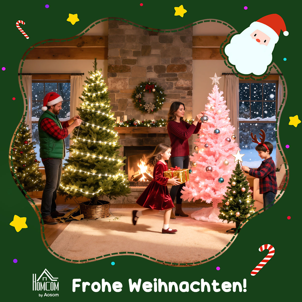 Künstlicher Weihnachtsbaum mit Schnee
