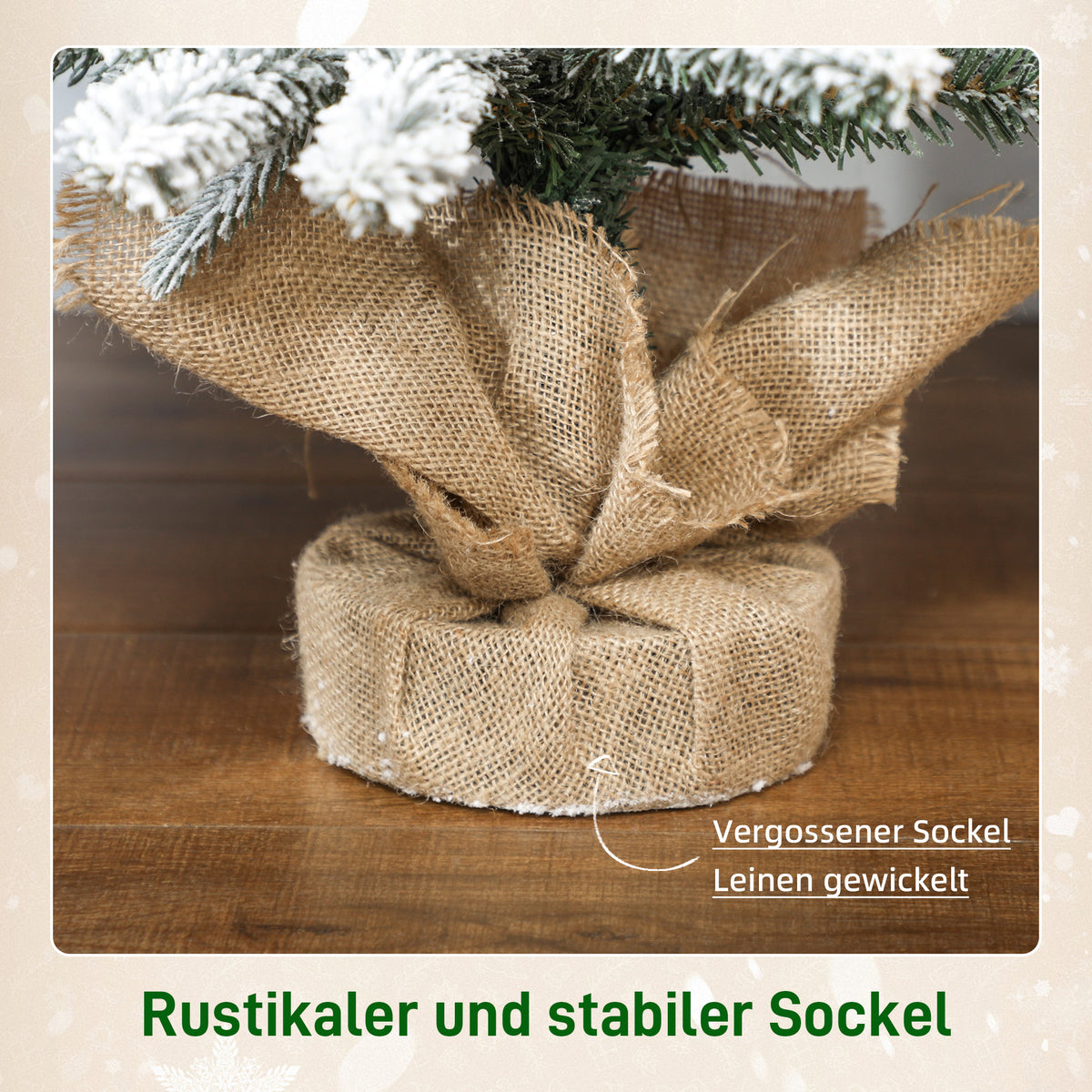 Künstlicher Weihnachtsbaum mit Schnee