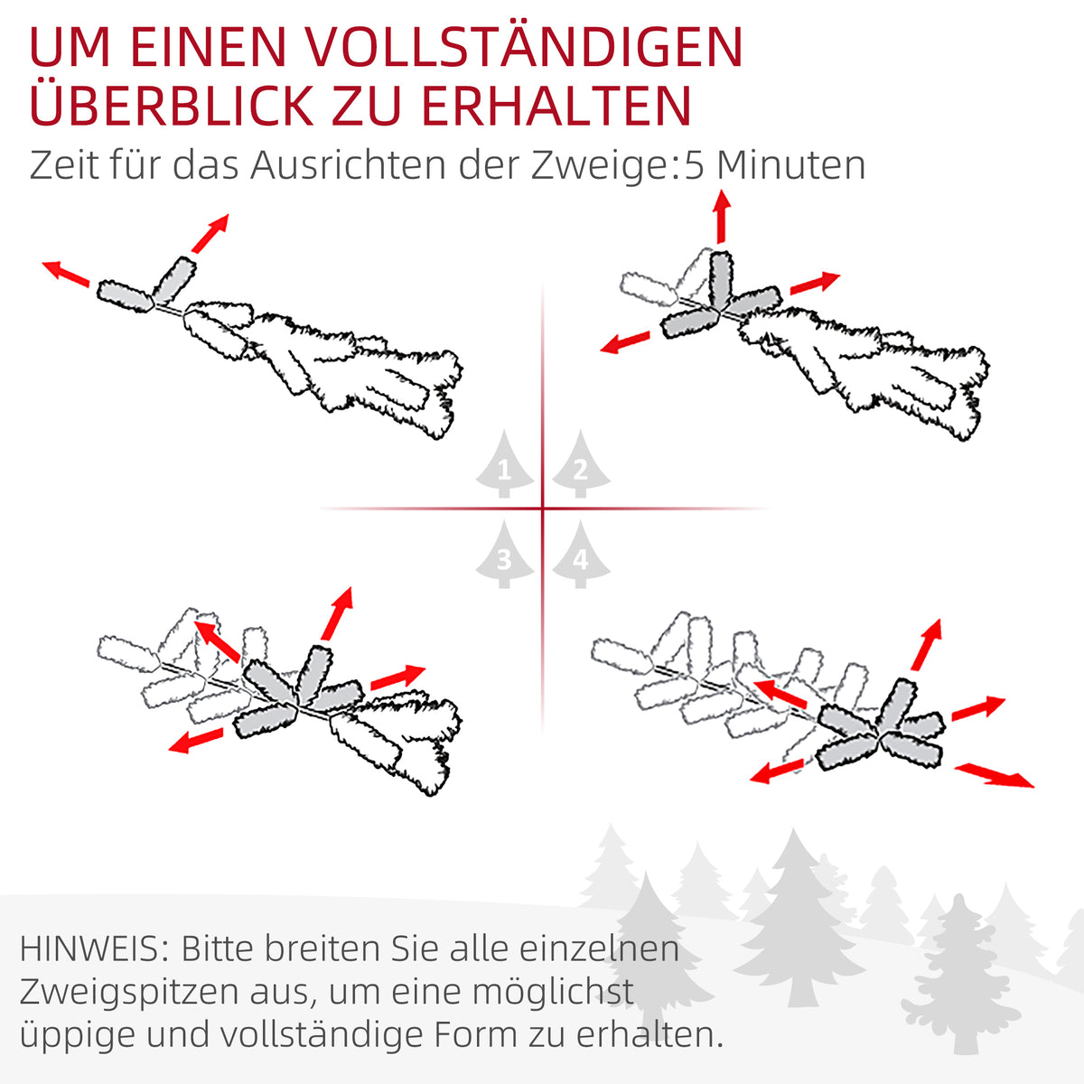 Künstlicher Weihnachtsbaum mit Schnee