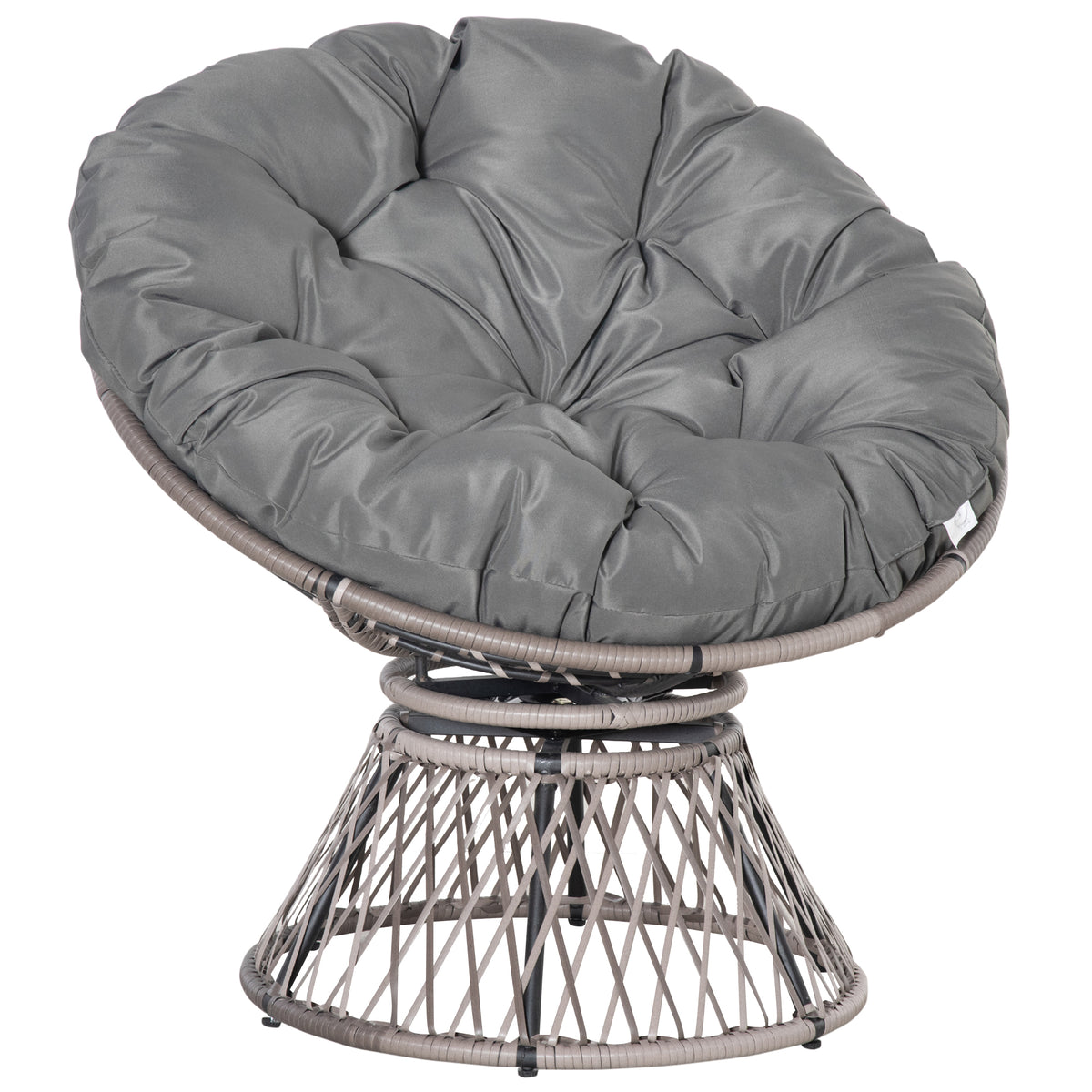 Papasansessel aus PE-Rattan mit 360°-Drehfunktion