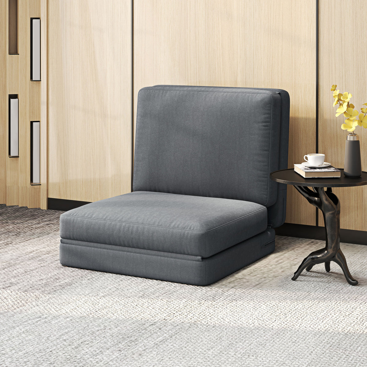 Faltbarer Bodensessel zum Sofa und Bett
