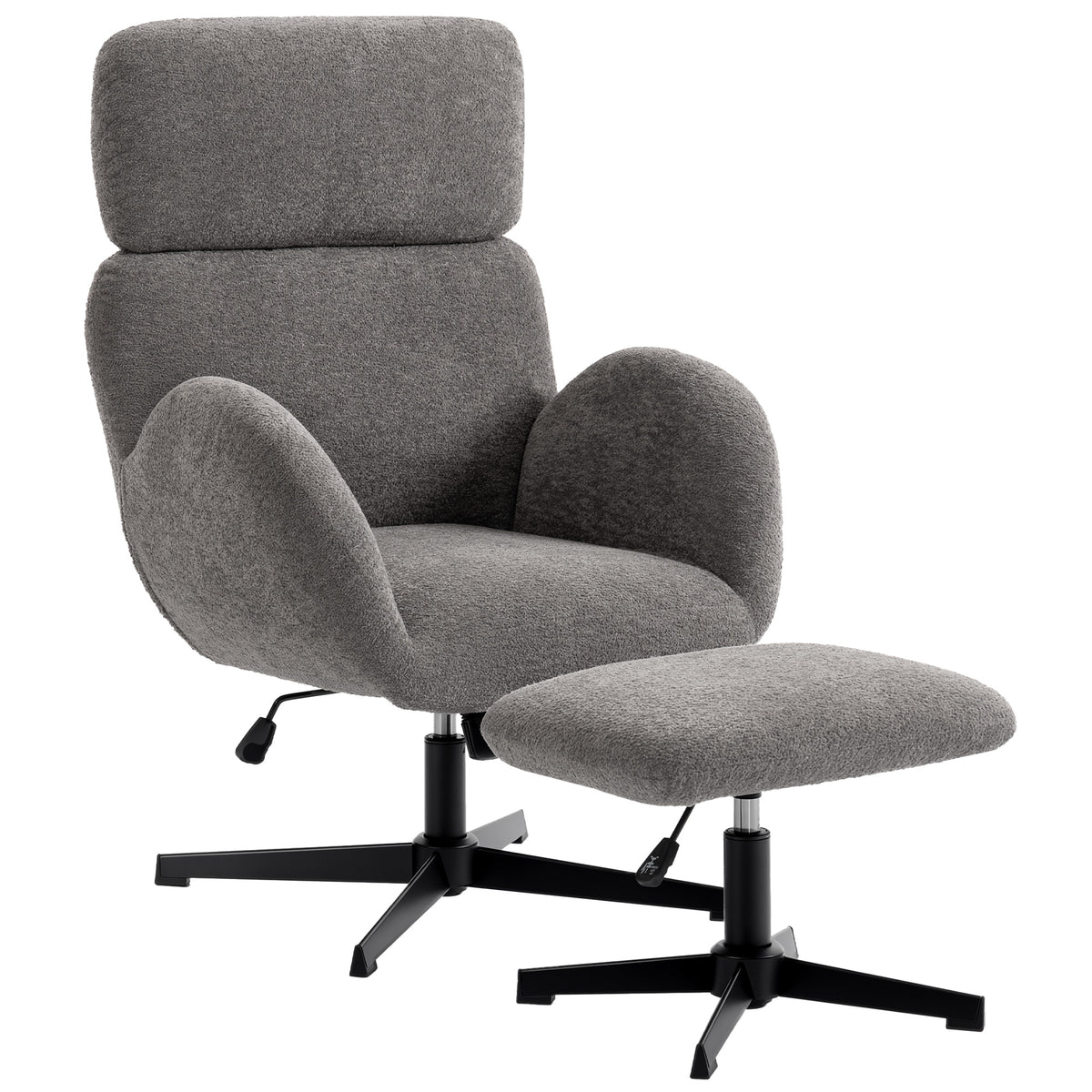 Drehbarer Relaxsessel mit Fußhocker und Wippfunktion