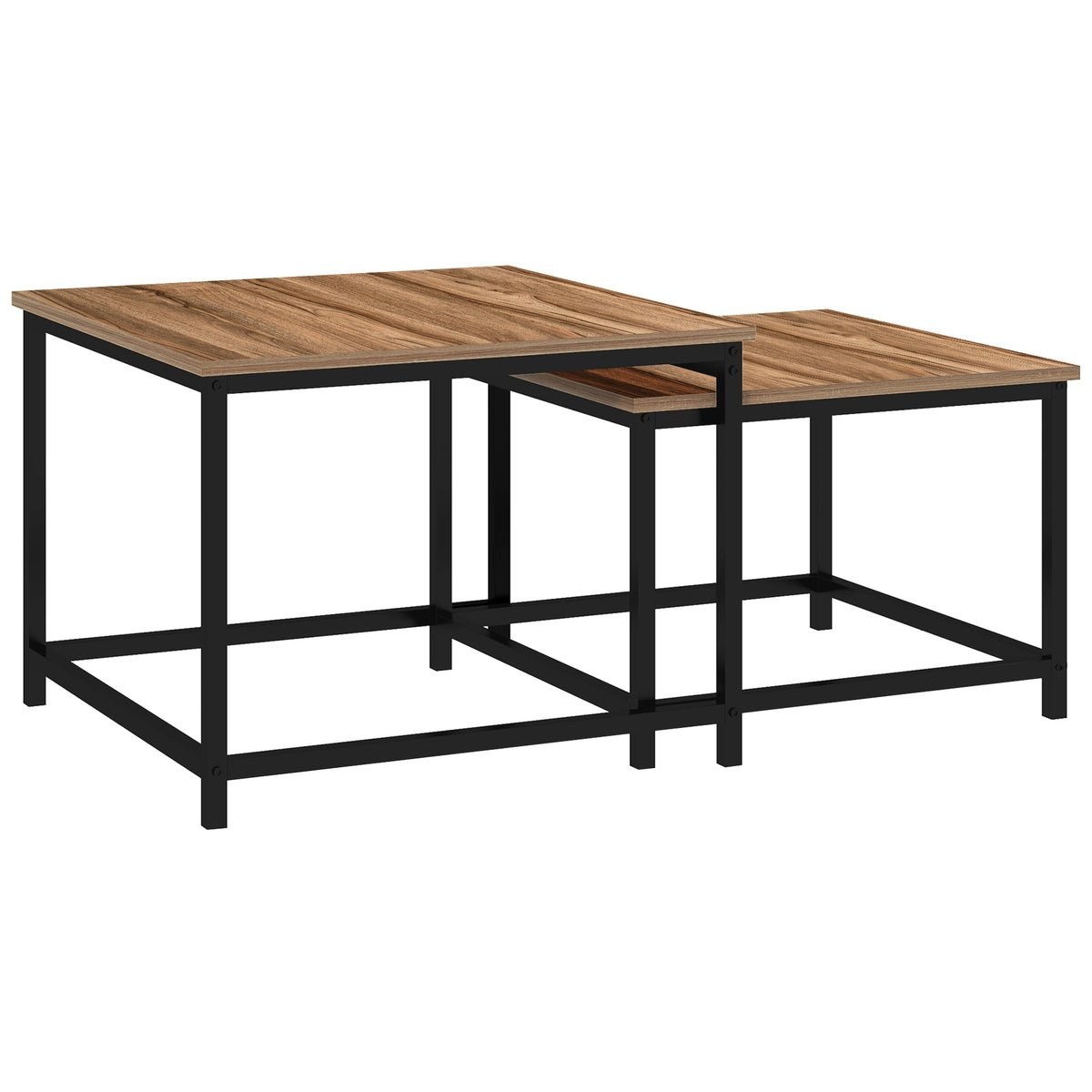 2er-Set Satztische mit platzsparendem Design