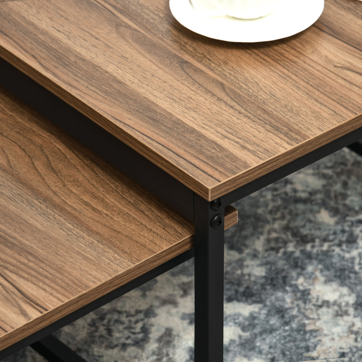 2er-Set Satztische mit platzsparendem Design