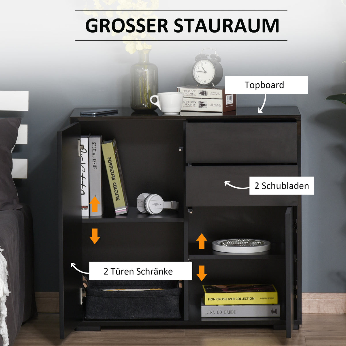 Sideboard mit 2 Schubladen und 2 Türen
