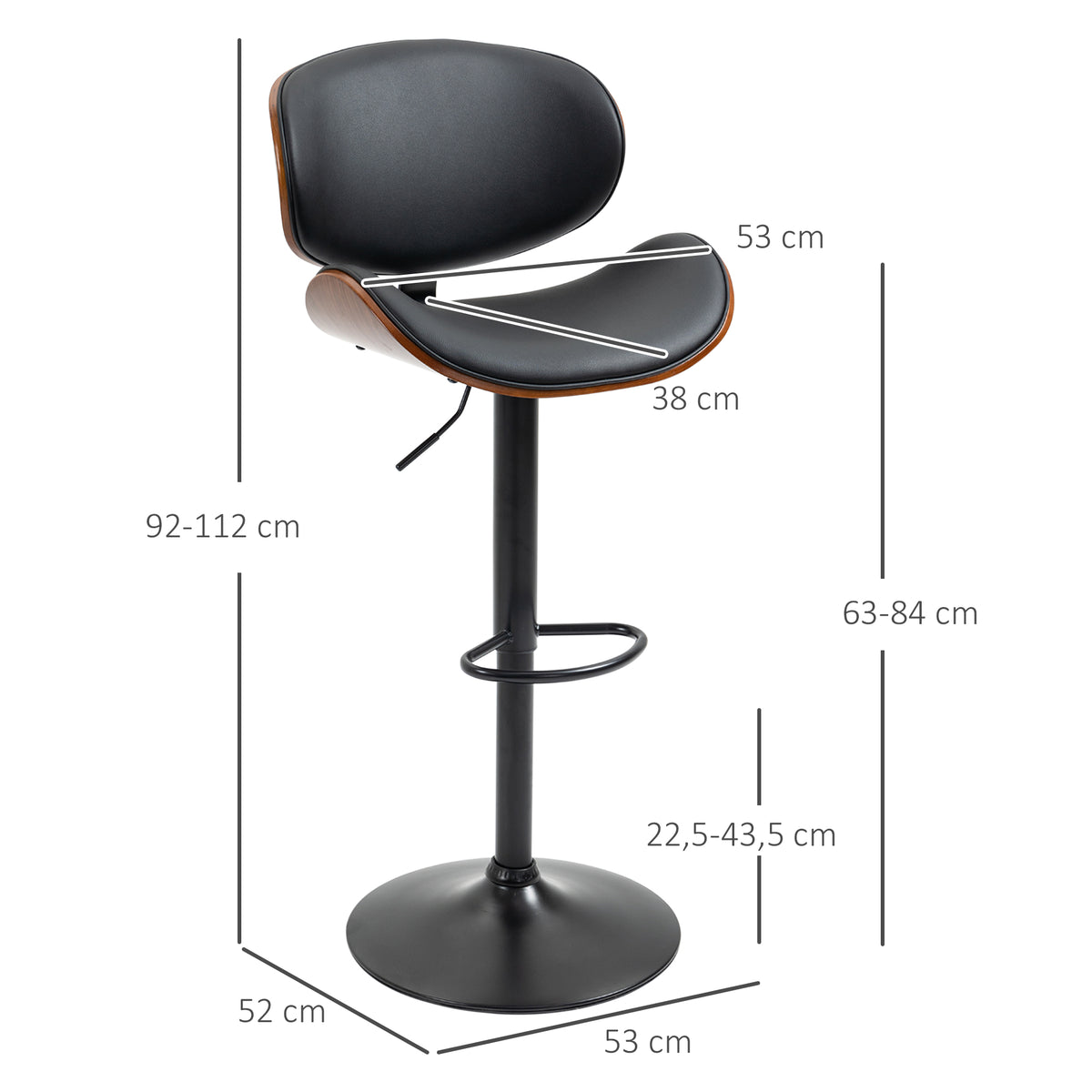 2er-Set Barhocker höhenverstellbar und drehbar