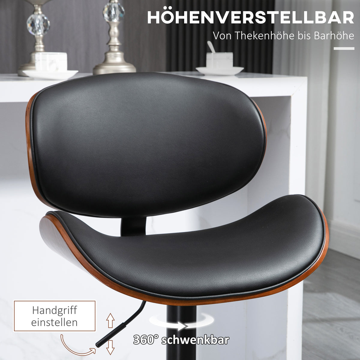 2er-Set Barhocker höhenverstellbar und drehbar
