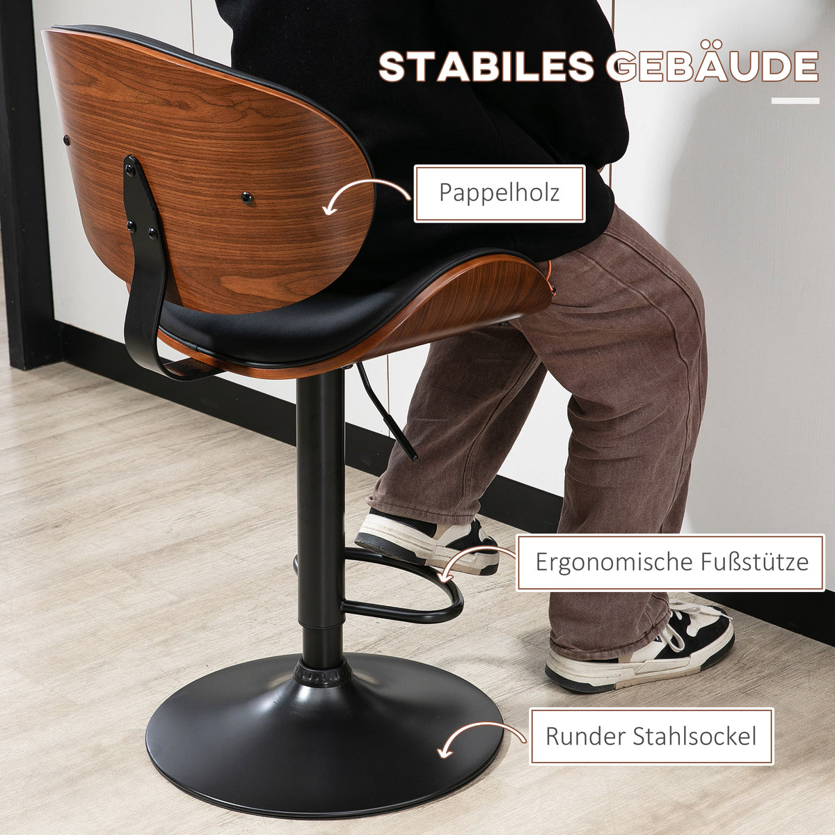 2er-Set Barhocker höhenverstellbar und drehbar